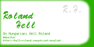 roland hell business card